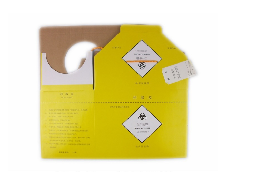 Hospital Biohazard 5L Medical Disposal Kraft Paper Board Sharps Container Safety Box Discard Used Syrings And La