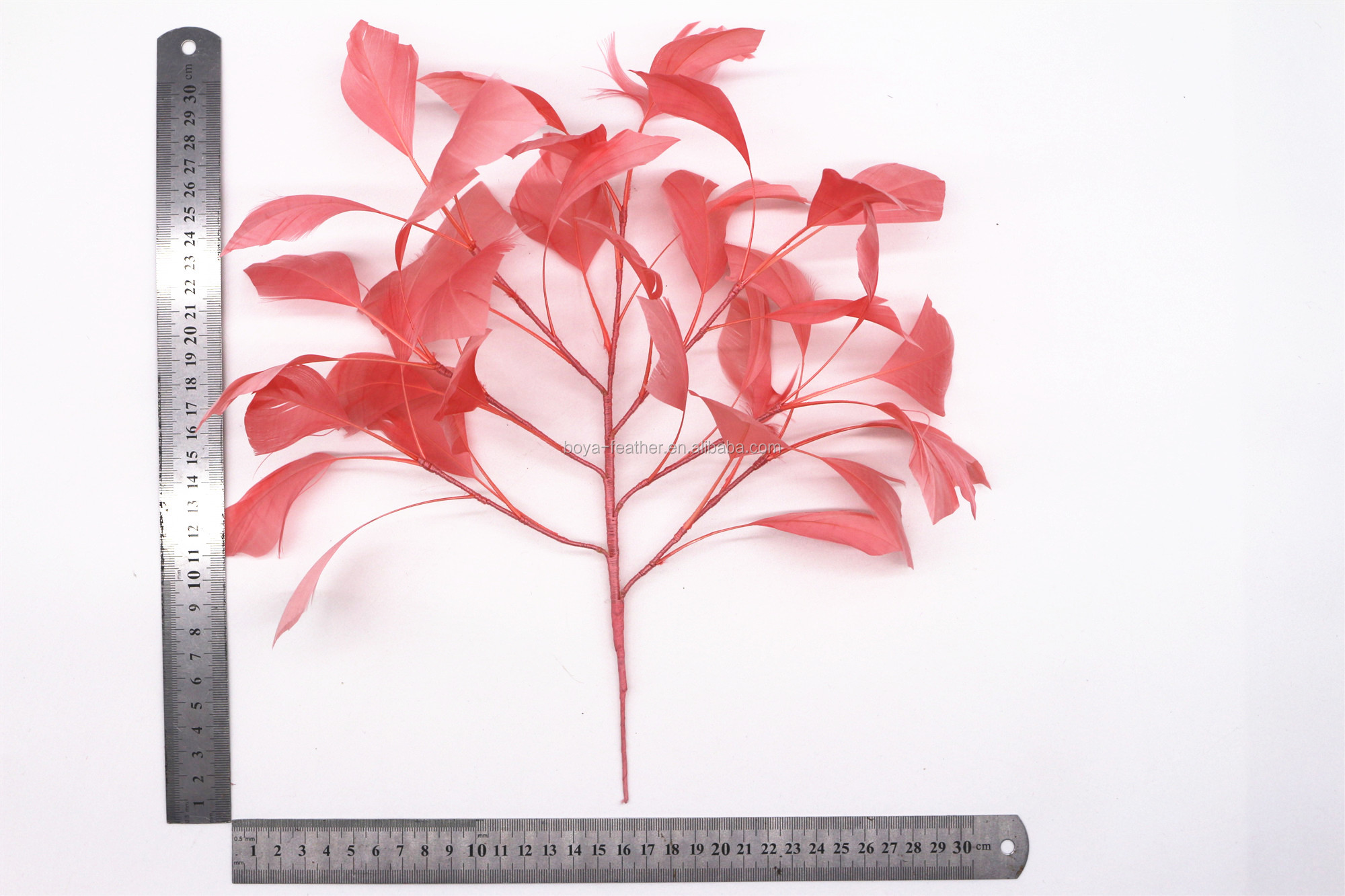 15x30cm Stripped Goose Flower Feather Mounts With Wire Accessory DHL Shipped