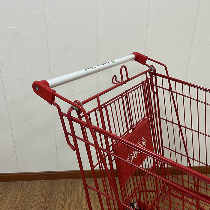 210L Asia And German Wire Supermarket Shopping Push Cart Grocery Shopping Trolley