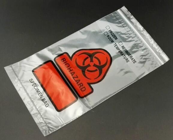 Biohazard Pathology Specimen Medical Zipper Bag,Kangaroo Bag, Compostable Bag