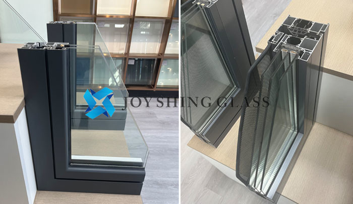 Thermal Break Aluminum Sliding Window With Aluminum Mesh