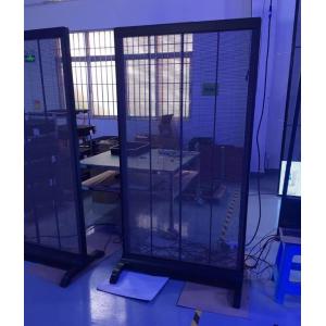 Standing P2.6mm Transparent Led Poster 1920Hz Movable Led Display