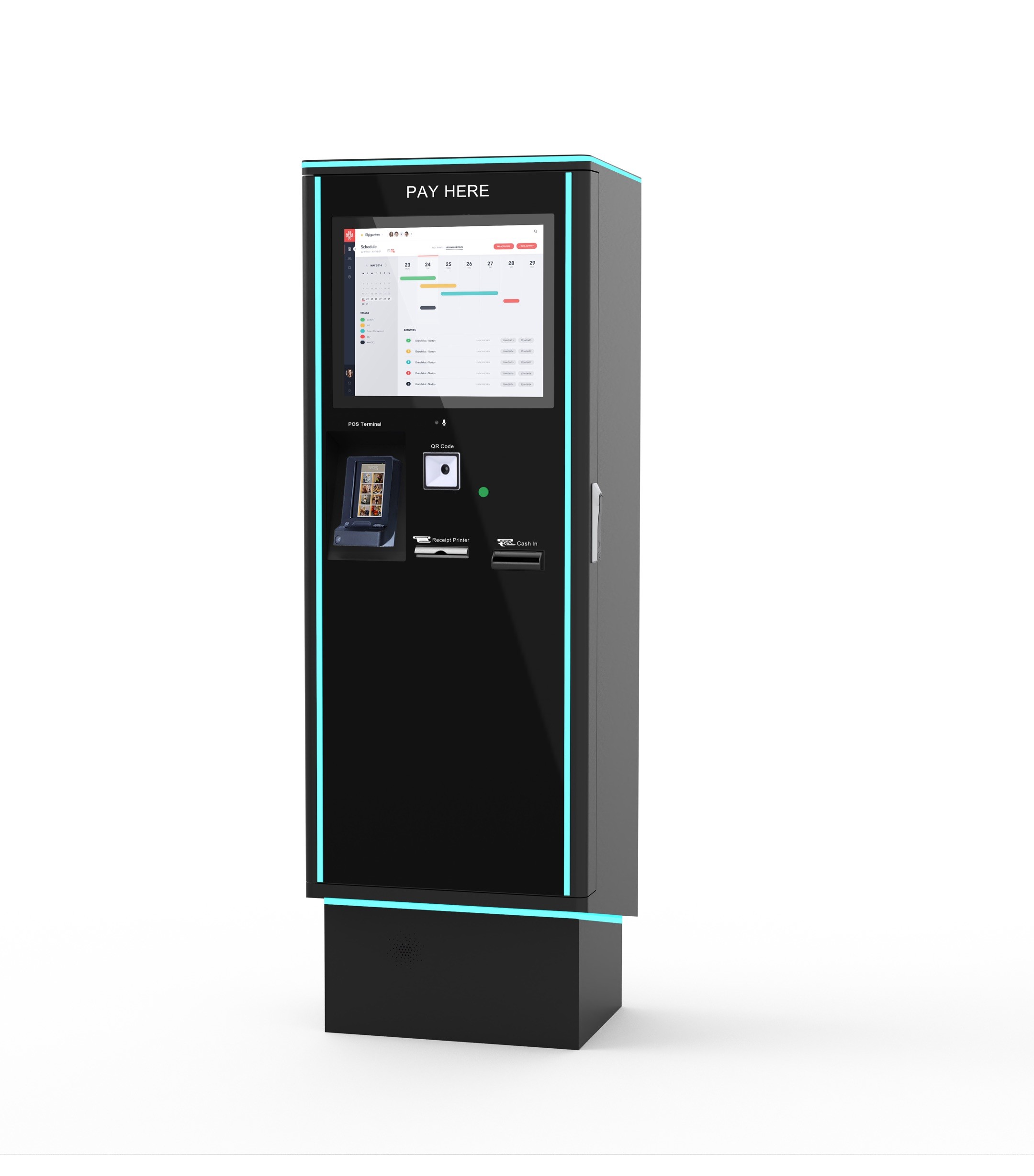 Touchless Parking Pay Station with 19.1" Auto Payment Display for Parking System