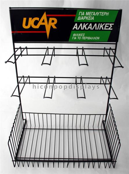 Desktop Commercial 8 Hooks Metal Store Display Rack For Hanging / Storage Small