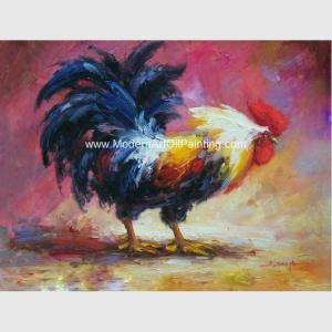  Acrylic Animal  Palette Knife Oil Painting Handmade Cock Thick Oil On Canvas Manufactures