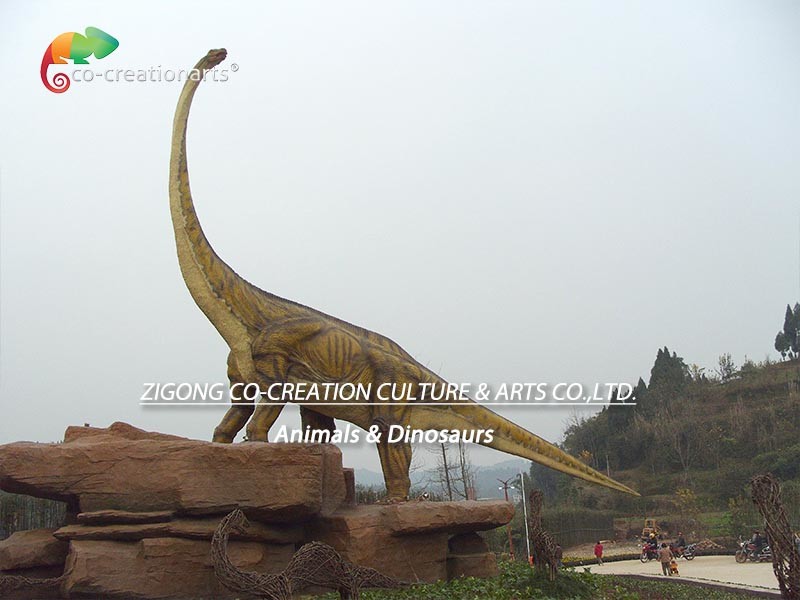 18M Large Fiberglass Dinosaur Resin Mamenchisaurus Model Weather Resistance