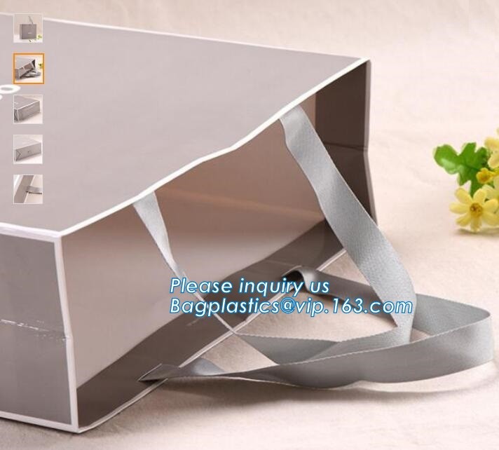 Luxury paper bags with handles Different Sizes,250gsm art paper shopping carrier bag custom printing with handle rope