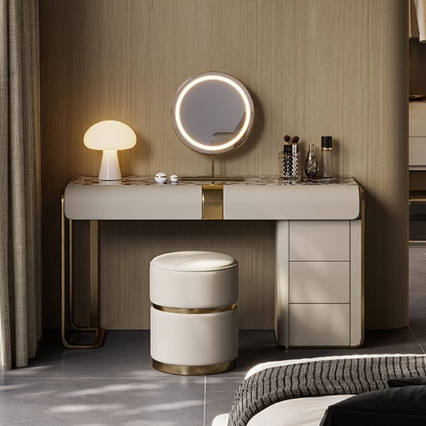 Dressing Table Makeup Mirror Set With Lights For Bedroom And Vanities Desk Drawers Furniture Designs