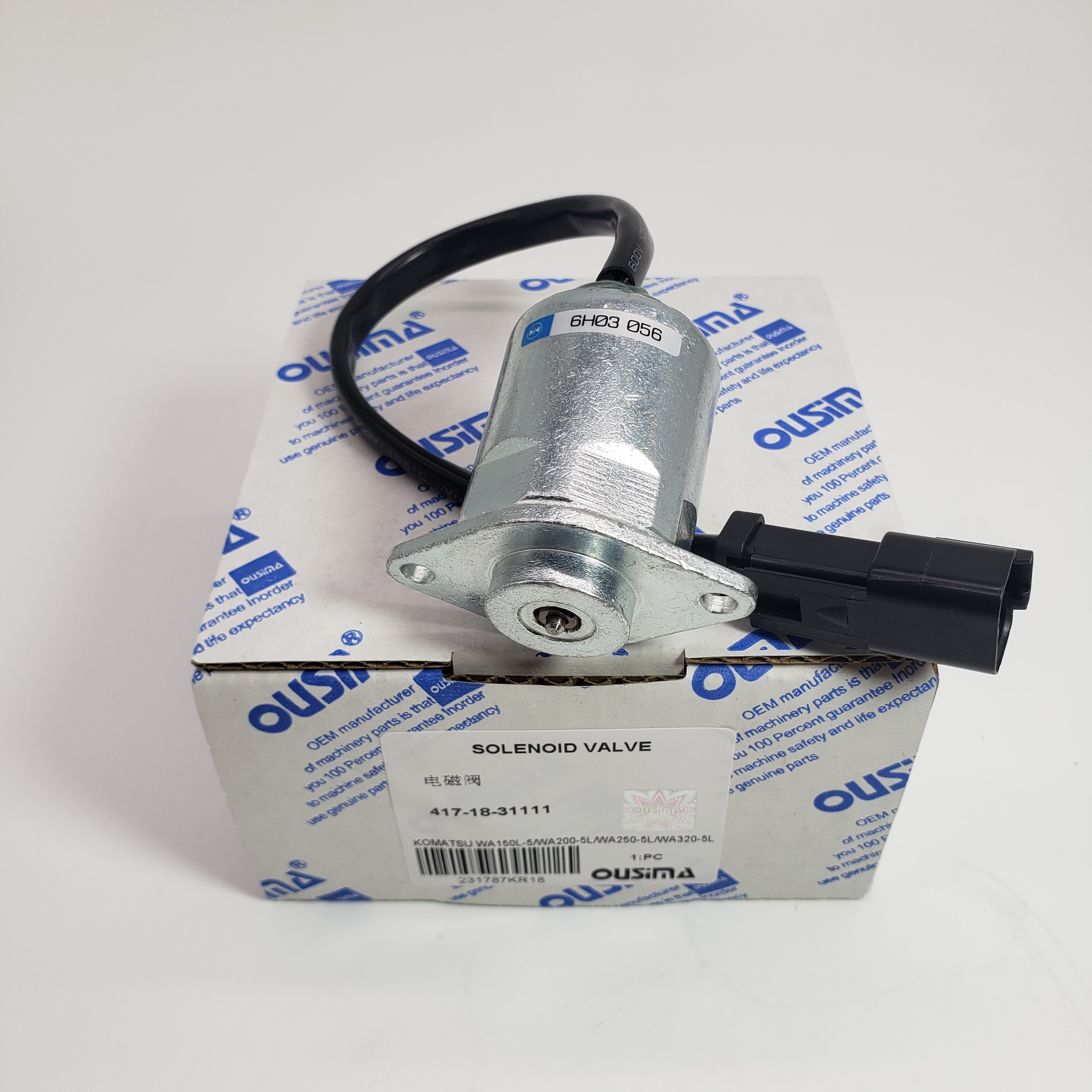 417-18-31111 Excavator Solenoid Valve For Komatsu WA150L-5 WA200-5L WA250-5L WA320-5L