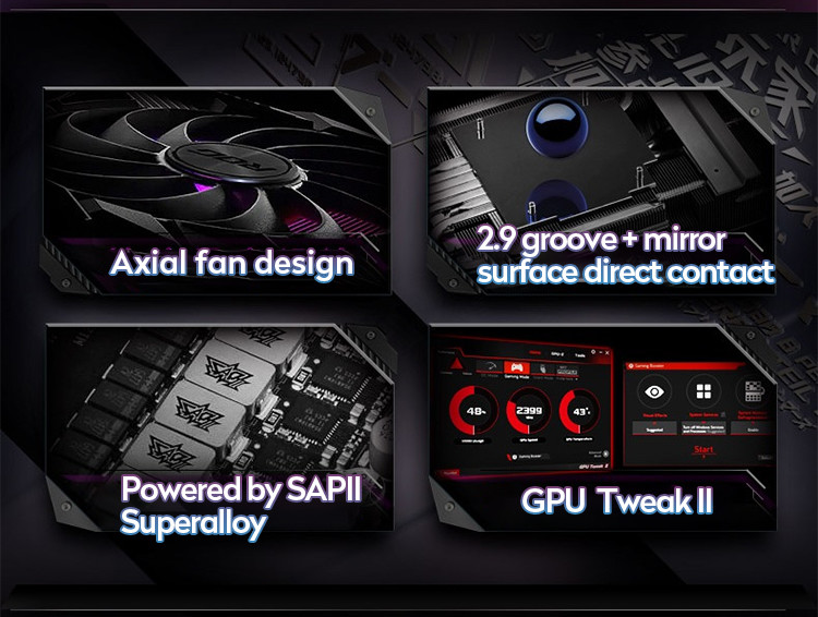 PCI Express 4.0 Interface Gaming PC Graphics Card ROG-STRIX-RTX3060Ti-O8G-V2-GAMING