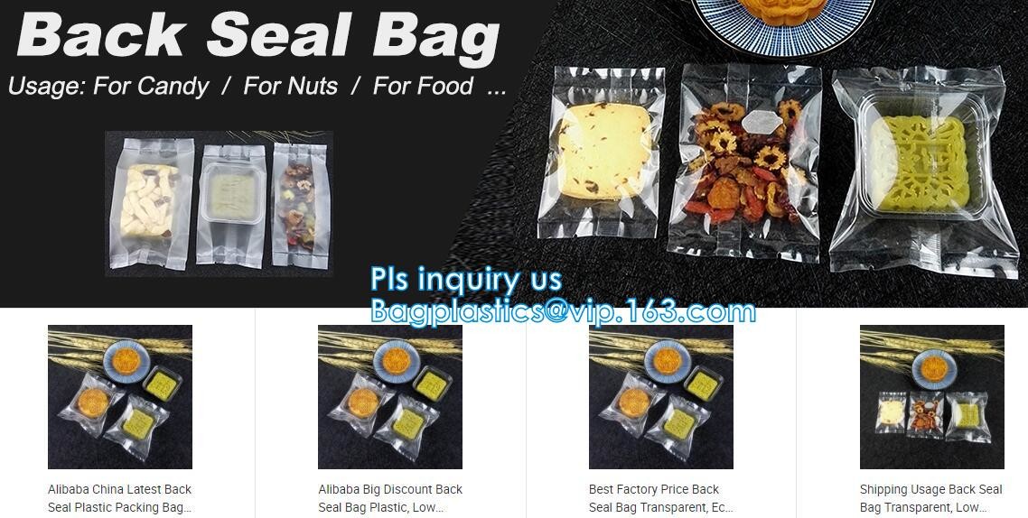 clear opp/cpp three side seal bag for beans,biscuits,cookies,pp cpp self-adhesive poly bag with glue tape,CPP BOPP plast