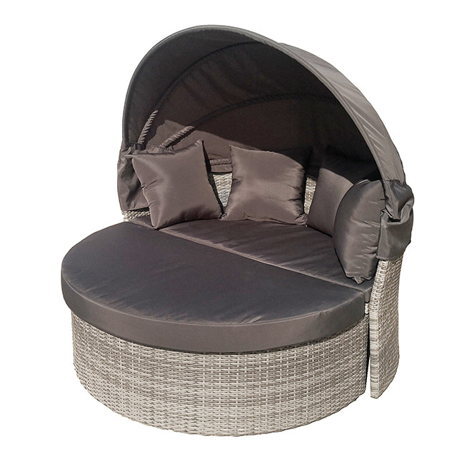 PE Rattan Garden Lounge Chair Sofa Furniture Chair Daybed Lying Bed Beach