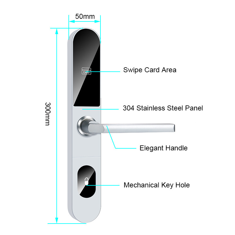 FCC Sliding Glass Door Keyless Lock Sus304 Smart Door Lock Sliding Door