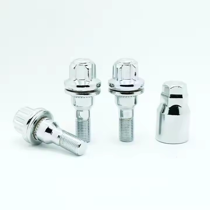 Silver Aluminum Wheel Lock Socket Racing Lug Nuts 10.9 Grade