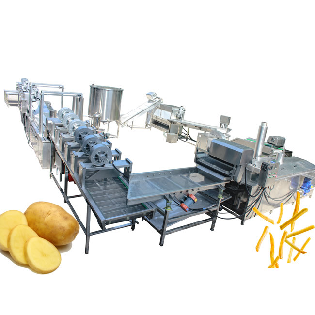 304SUS Cassava Potato French Fries Production Line Adjustable