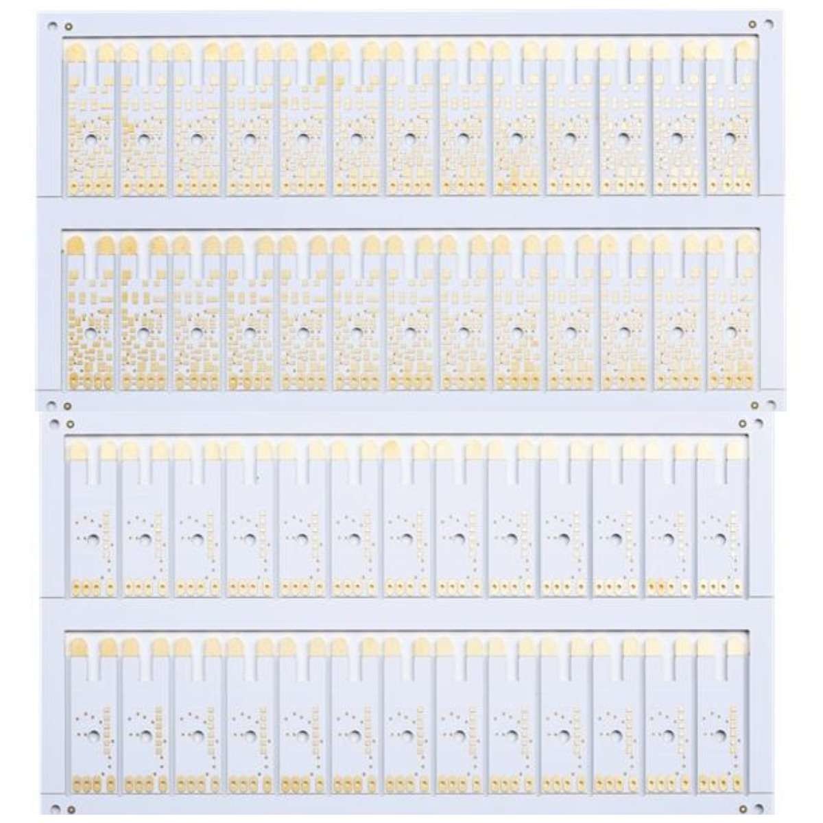 White Solder Mask Ultra Thin PCB Immersion Gold 0.8mm 4mil Impedance Control