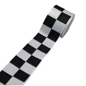 Polyester Jacquard Ribbon Bag Strap Factory Customizable 3.8cm Two-Color Black
