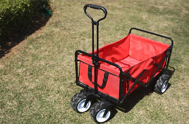 Customized Color Collapsible Folding Wagon Camping Folding Beach Trolley