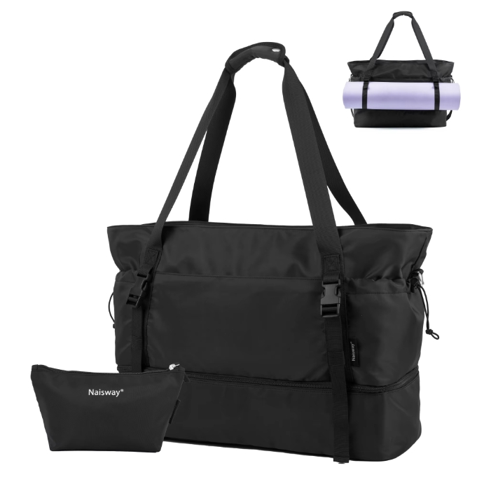 Women's travel backpack for trips, handbag, backpack, with shoe compartment and wet pocket, yoga mat bag, overnight weekend bag