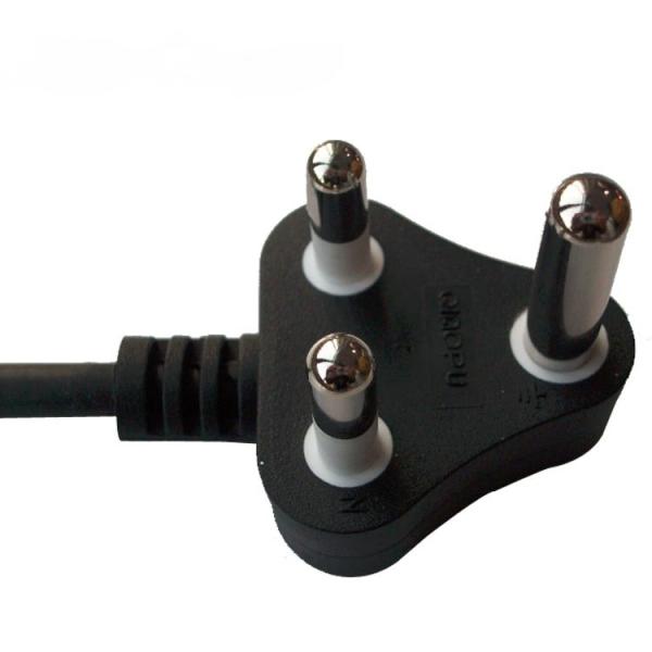 AC power cords with 6amp Indian plug, 16amp Indian plug, South Africa power cord
