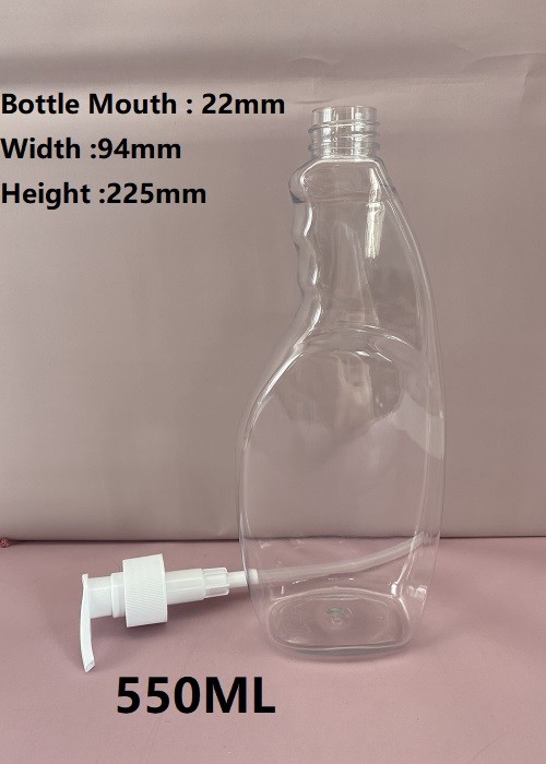 550ML Yellow Shampoo Conditioner, Body Wash Refillable Shower Bottles with Pumps