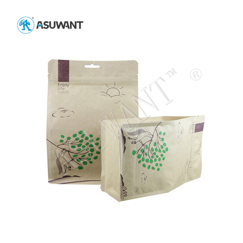 Clear PP Material Flat Bottom Pouch 8 Side Sealed Protein Child Resistant Exit Mylar Bags