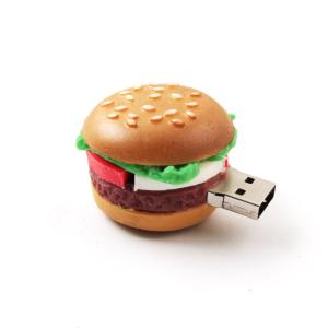 KFC McDonald's Hamburger Shaped Custom USB Flash Drives For Artificial Food