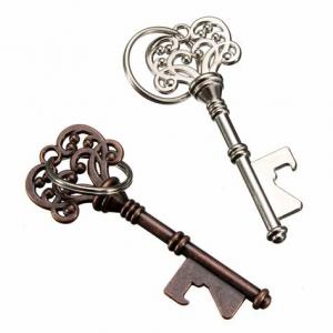 Antique Metal Souvenir Gift Keychain Novelty Key Shaped Wine Beer Bottle Opener Bar Tool