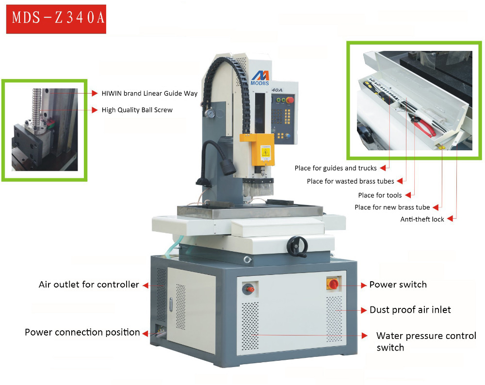 1000kg Edm Super Drill Machine , Edm Fast Hole Drilling Machine For Hard Alloy Drilling