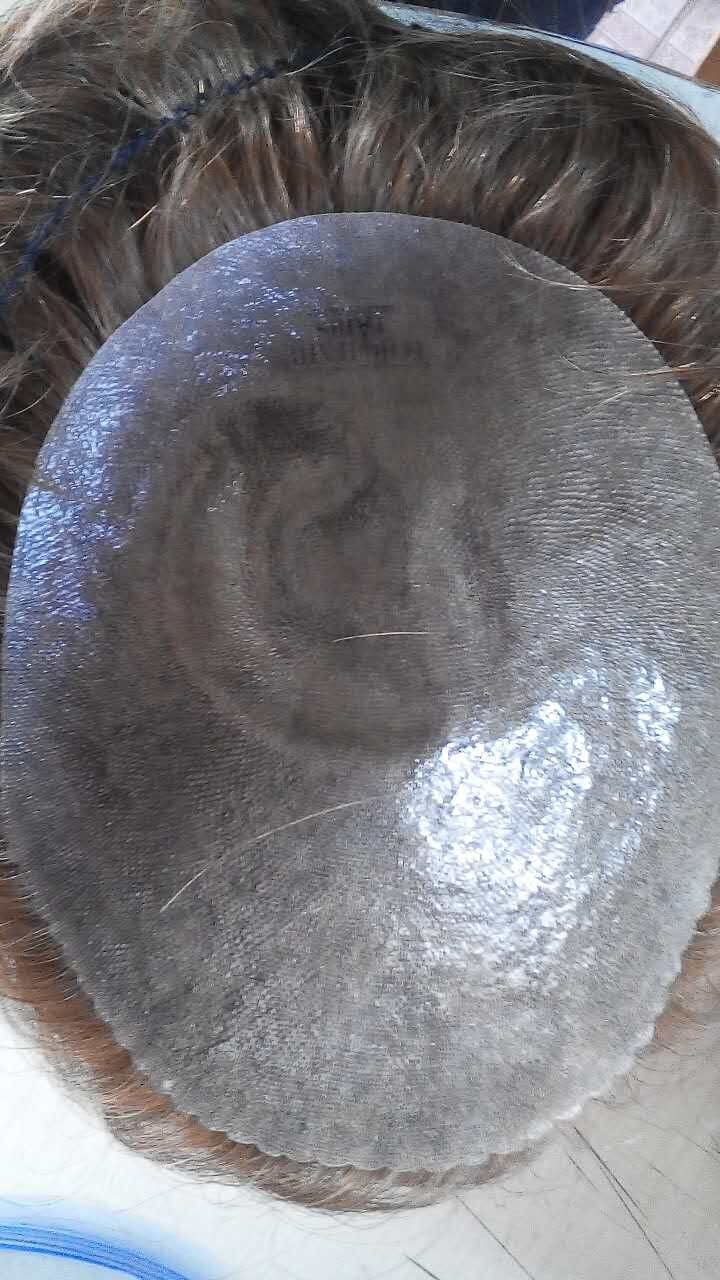 Natural Looking Invisible Knots Super Thin Skin Men Toupee 4-6 Inches Indian Hair