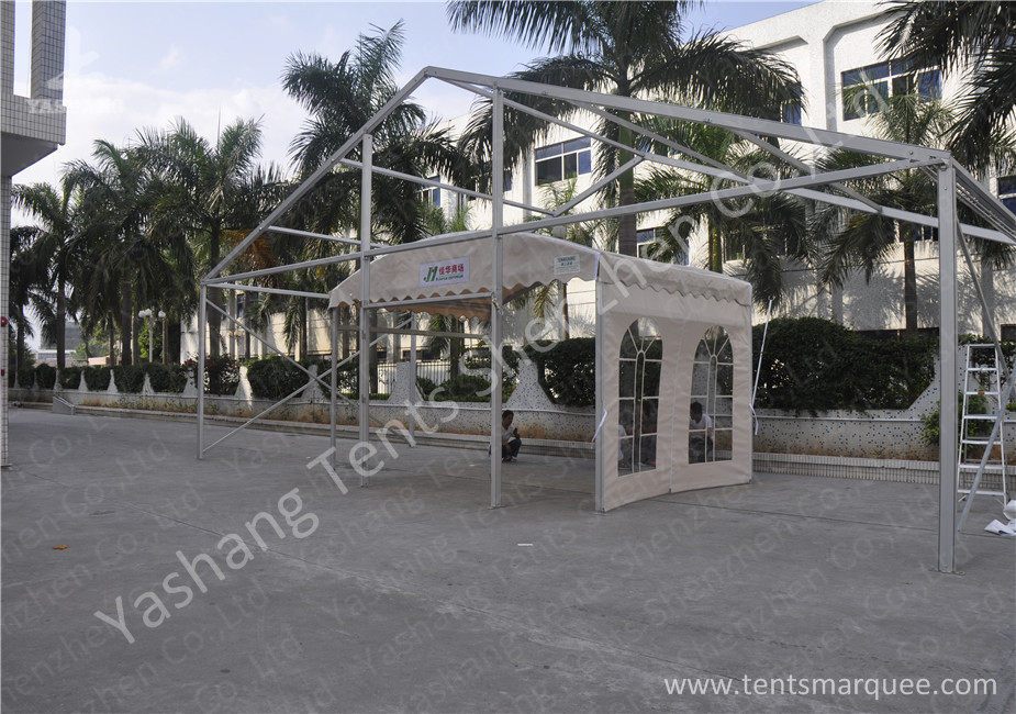UV Resistant Acr Roof PVC Fabric Tent Structure Hard Pressed Aluminum Frame