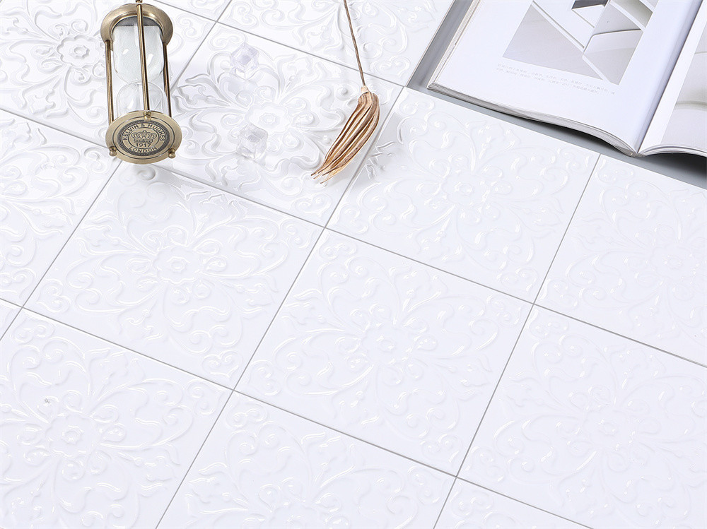Non-Slip W.A 6% Floor Tiles 200x200mm For Living Room And Durable Ceramic Rustic Tiles For Dining Room