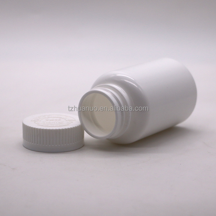 Collar Material PE 150ml Empty Round Plastic Bottle with Child Resistant Lids