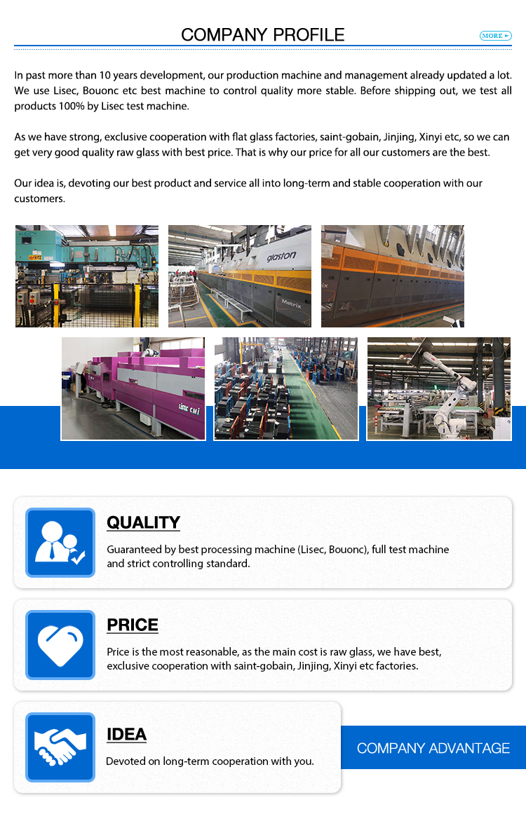 Factory price PVB clear safety sheet tempered laminated glass for building balcony fence partition floor