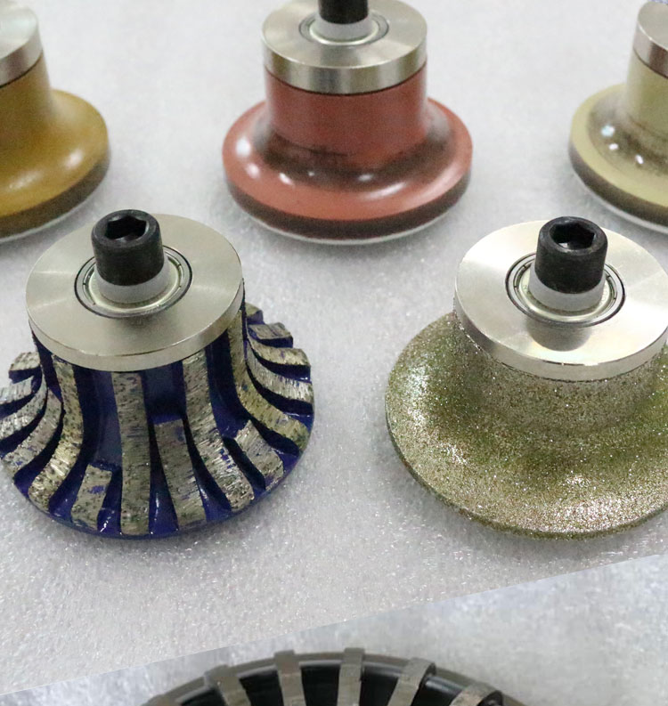 Vacuum Brazed Diamond Hand Profile Wheel For Granite A Grade Customized Support OEM