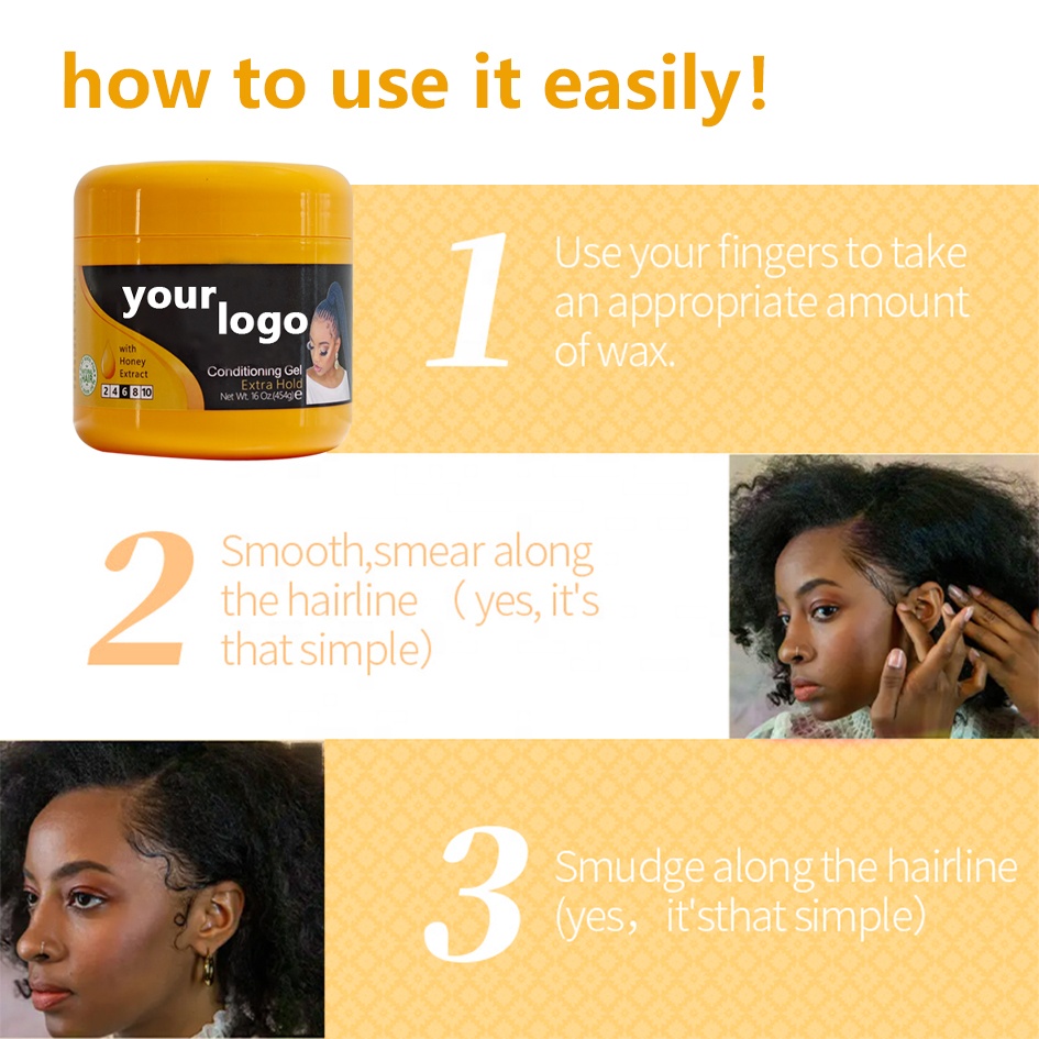 Styling Must-Have Arrivals Strong Hold Wax Hair Edge Control Gel for All Hair Types