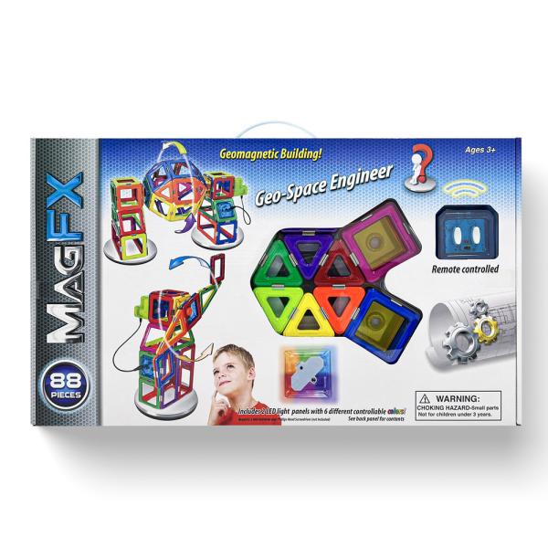 OEM Geometric Magnetic Shapes Childrens Magnetic Building Sets Multi colored 88
