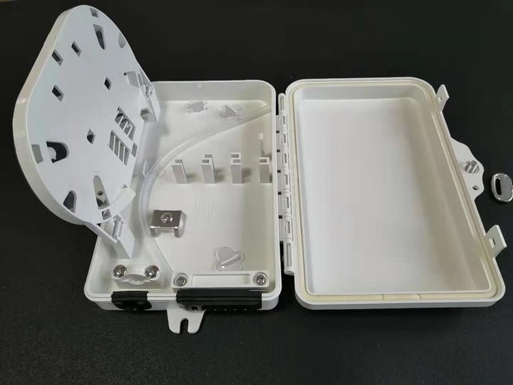 6Port Fiber Optic Terminal Box SC APC/UPC SM SX PC+ABS Light Grey For Telecom