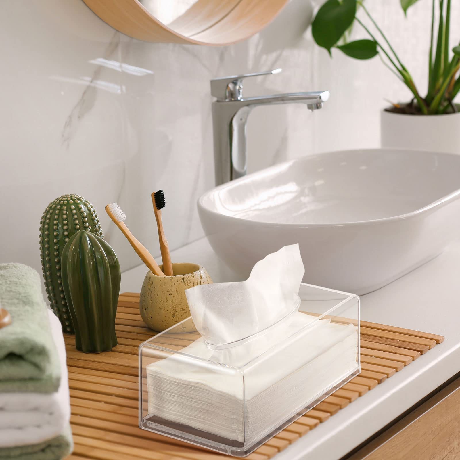 Wholesale Desktop Transparent Creative Acrylic Tissue Box For Restaurants And Hotels