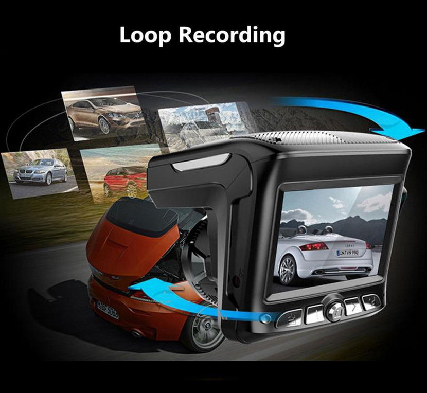 Dual Lens GPS 2.4inch 1080P Mini Dash Cam Front And Rear Night Vision