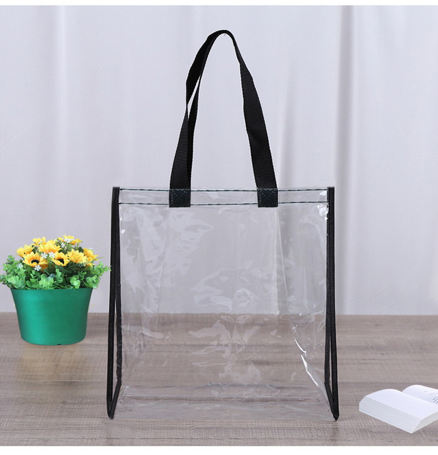Travel Environmental PVC SHOPPING BAGS / Storage Clear Stadium Bag Cosmetic Bag With Zipper PVC BEACH BAG