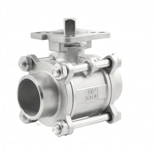 304 Three-piece welded high platform butt welded ball valve Stainless steel 316