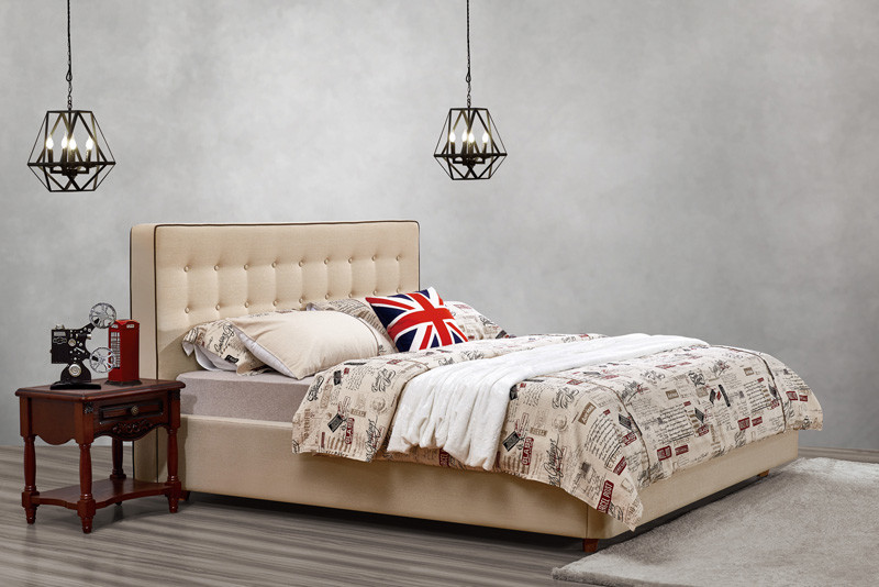 Good quality PU/ Imported Cow ISO9001 Leather Upholstered King Bed Frame Leisure Furniture for Hotel house Bedroom Suite