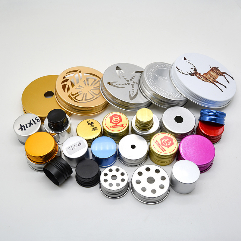Threaded Metal Soda Bottle Caps Glass Milk Bottle Tops Aluminum 13mm-104mm