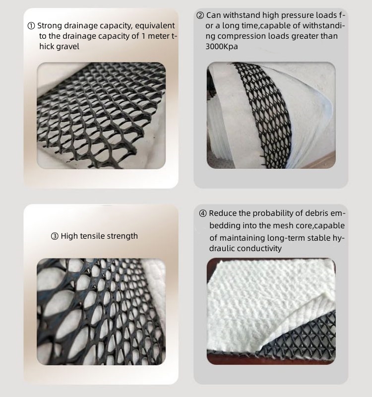 Water Draining Function Three-dimensional Composite Drainage Network for Railway 8mm