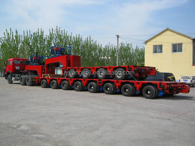 Truck Trailer 200 Ton 250 Ton-600 Ton Multi Axle Hydraulic Lowbed Lowboy Semi Trailer