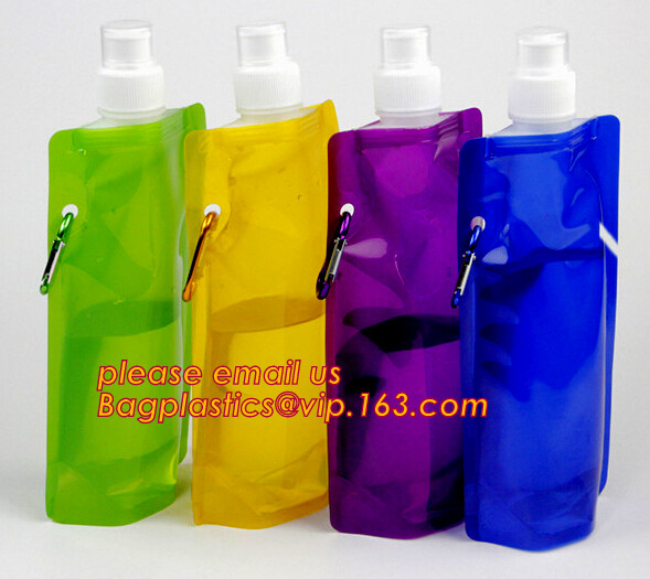 Customized Climbing Printed BPA Free Foldable T-shirt Shaped Bottle Collapsible Water Bottle Bag,250ml-600ml Foldable Co