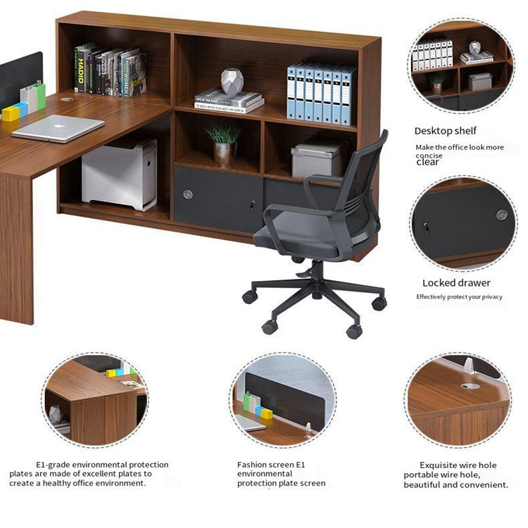 Modern Style Office Workstation With Open Modular Design And MFC Material