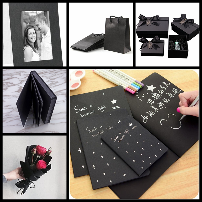 black kraft paper