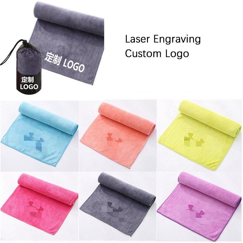 Sports Custom Logo Microfiber Sweat-absorbing Towel for Outdoor Activities Quick-drying